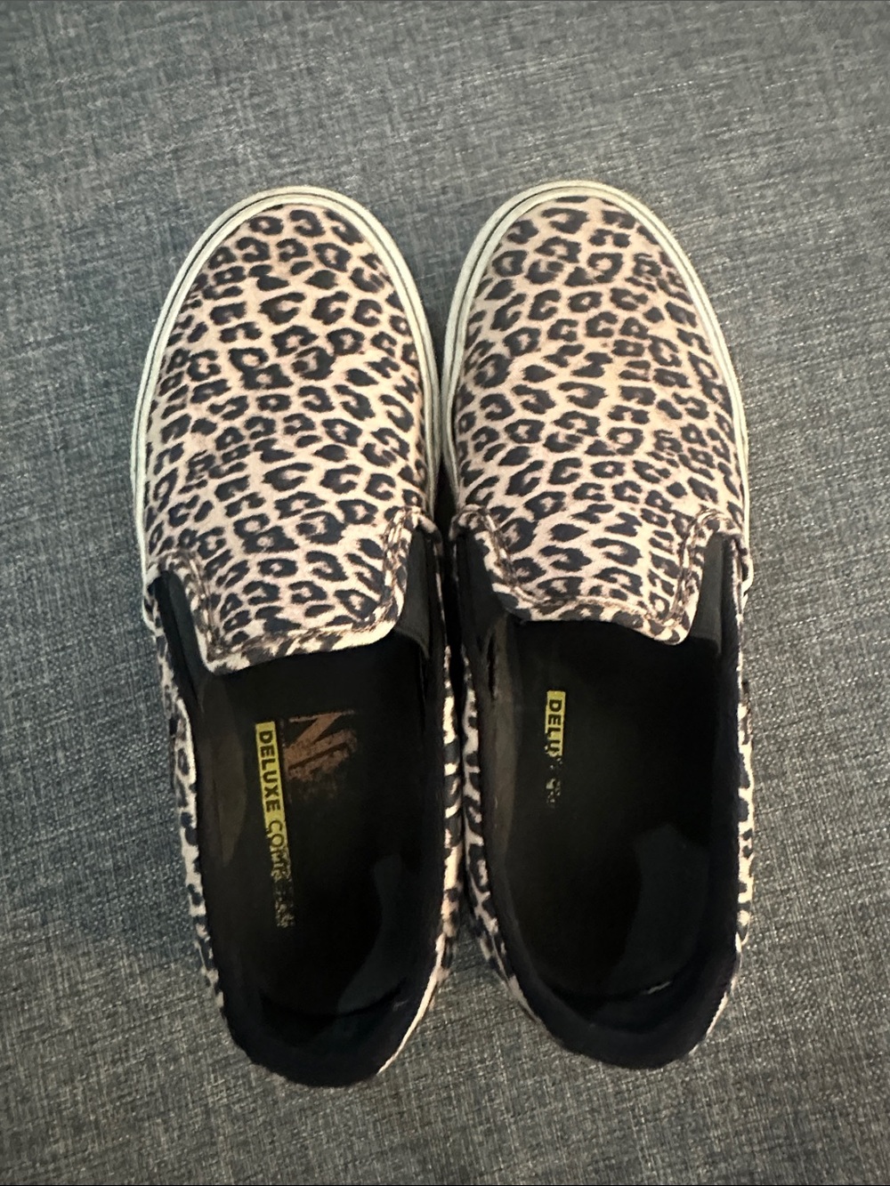 Vans Leopard Print Deluxe Comport Cush Slip-Ons - Picture 6 of 7